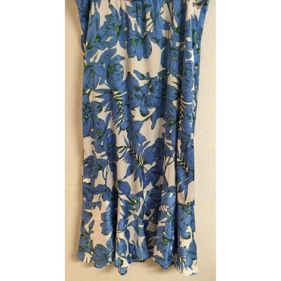 Cabi # 6761 Botanical Dress Floral Print Spaghetti Strap Ruffle Hem Dress Small - Picture 12 of 14